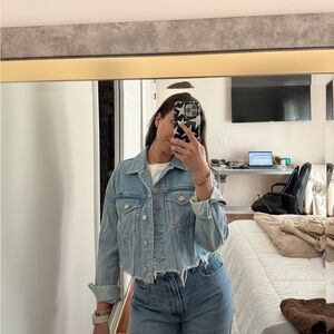 Topshop Crop Denim Jacket